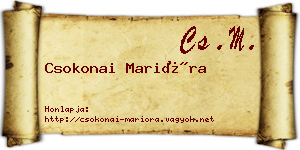 Csokonai Marióra névjegykártya